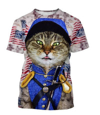 Thumbnail for Funny Cute Cat Pattern Men's T-shirt 3D Animal Print