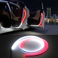 Thumbnail for 2pcs Car Door Opening Warning LED Strip Light Flashing Anti-collision Universal