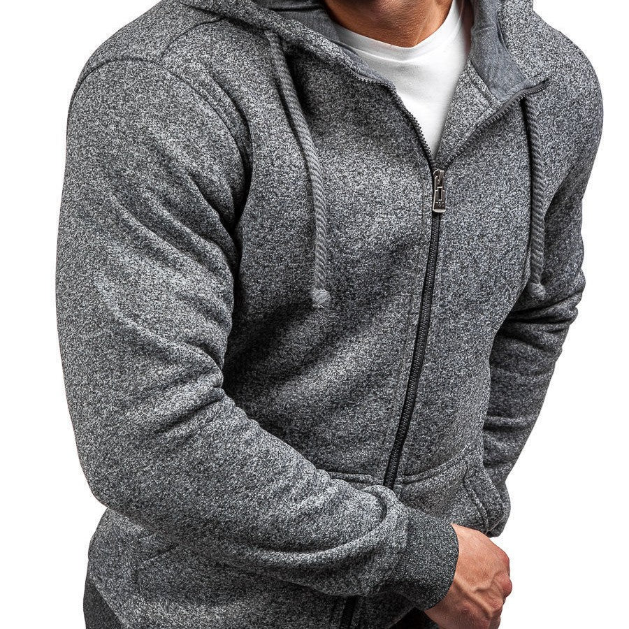 Exercise Fleece Cardigan Round Neck Sweater Coat