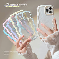 Thumbnail for Wave Border Mobile Phone Case Solid Color Simple Candy Color