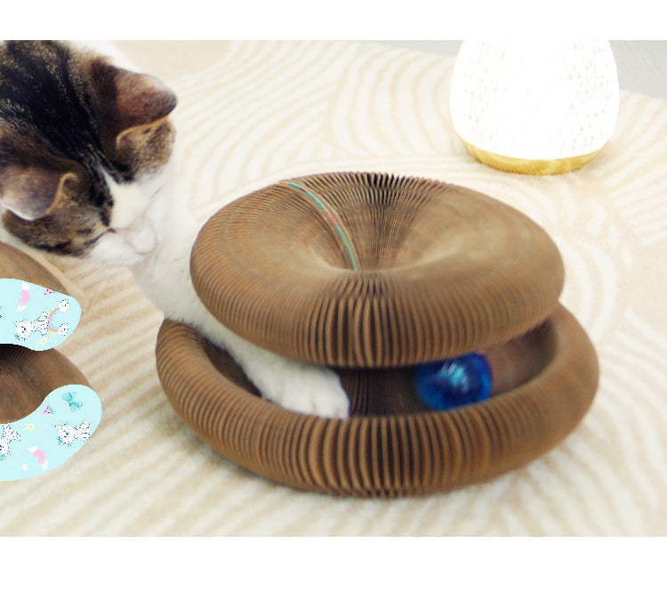 Purrfect PlayPal: Foldable Fun Cat Scratcher