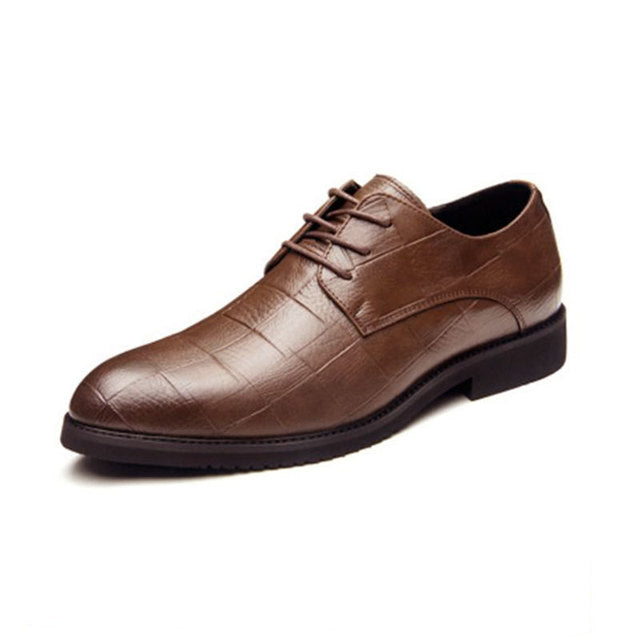 Thick-soled Laced Up Mens Shoes - NetPex