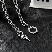 Thumbnail for Lightning Hexagon Steel Necklace