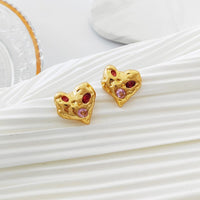 Thumbnail for Irregular Heart Stud Earrings