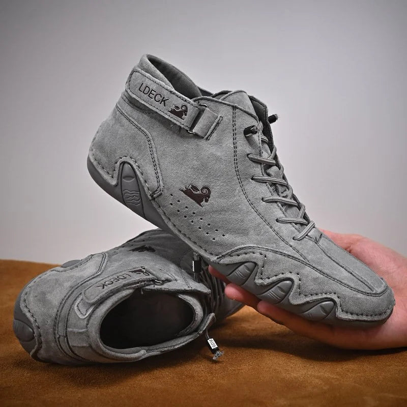 2023 Velcro Italian Handmade Suede High Boots - NetPex