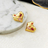 Thumbnail for Irregular Heart Stud Earrings