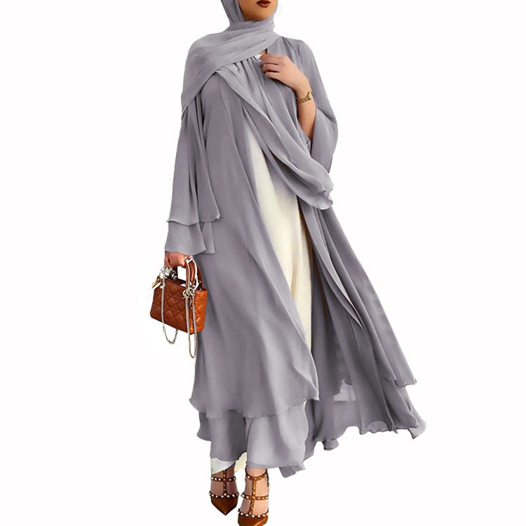 Elegant chiffon Abaaya women's dress. - NetPex