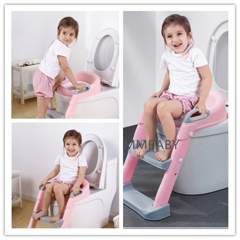 Baby Pot Potty Training Seat Child Toilet WC Urinal For Boys Kids Adjustable Step Ladder Folding Safety Chair - NetPex