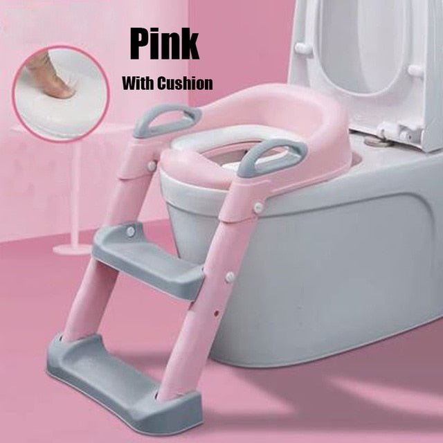 Baby Pot Potty Training Seat Child Toilet WC Urinal For Boys Kids Adjustable Step Ladder Folding Safety Chair - NetPex