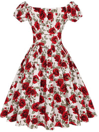 Thumbnail for 50s 60s Rockabilly Women Swing Dress Summer Elegant Ladies Vintage Party Dresses - NetPex