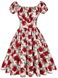 Thumbnail for 50s 60s Rockabilly Women Swing Dress Summer Elegant Ladies Vintage Party Dresses - NetPex
