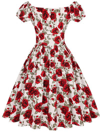 Thumbnail for 50s 60s Rockabilly Women Swing Dress Summer Elegant Ladies Vintage Party Dresses - NetPex