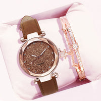 Thumbnail for Starry Sky Wrist Watch - bracelet Leather Rhinestone Designer