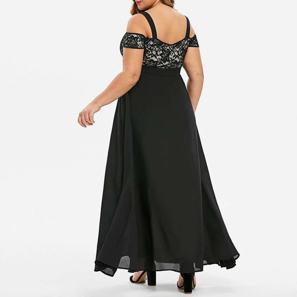 Long Off Shoulder Dresses Women-Sling High Waist A-Line.