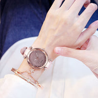 Thumbnail for Starry Sky Wrist Watch - bracelet Leather Rhinestone Designer