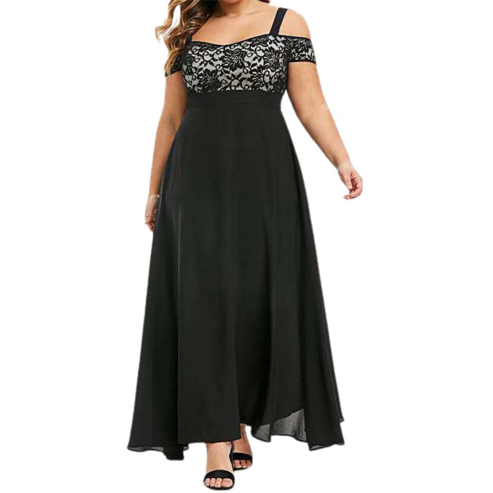 Long Off Shoulder Dresses Women-Sling High Waist A-Line.