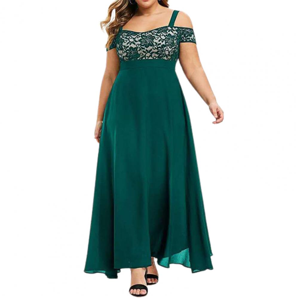 Long Off Shoulder Dresses Women-Sling High Waist A-Line.