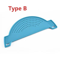 Thumbnail for Silicone Clip-on Pan Pot Strainer - Anti-spill Pasta Pot Strainer Food