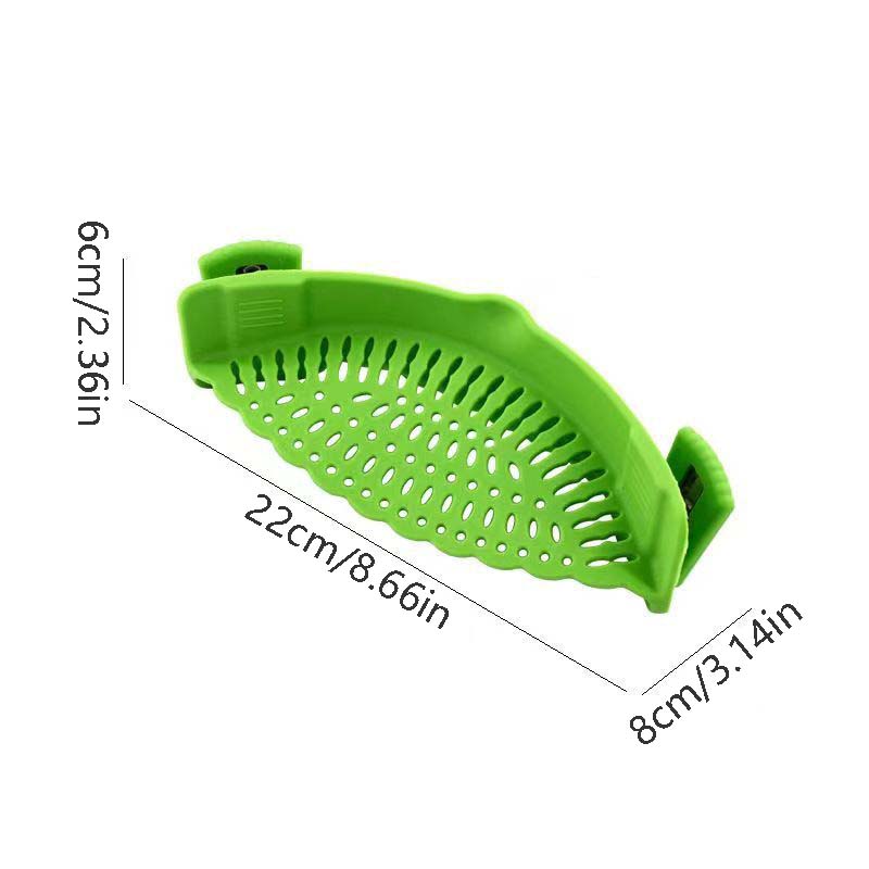 Silicone Clip-on Pan Pot Strainer - Anti-spill Pasta Pot Strainer Food