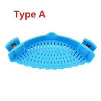 Thumbnail for Silicone Clip-on Pan Pot Strainer - Anti-spill Pasta Pot Strainer Food
