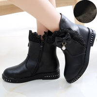 Thumbnail for Shoes Girl Mid Length - Warm Leather Boots