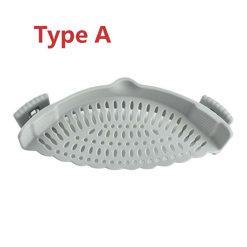 Silicone Clip-on Pan Pot Strainer - Anti-spill Pasta Pot Strainer Food