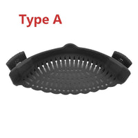 Thumbnail for Silicone Clip-on Pan Pot Strainer - Anti-spill Pasta Pot Strainer Food