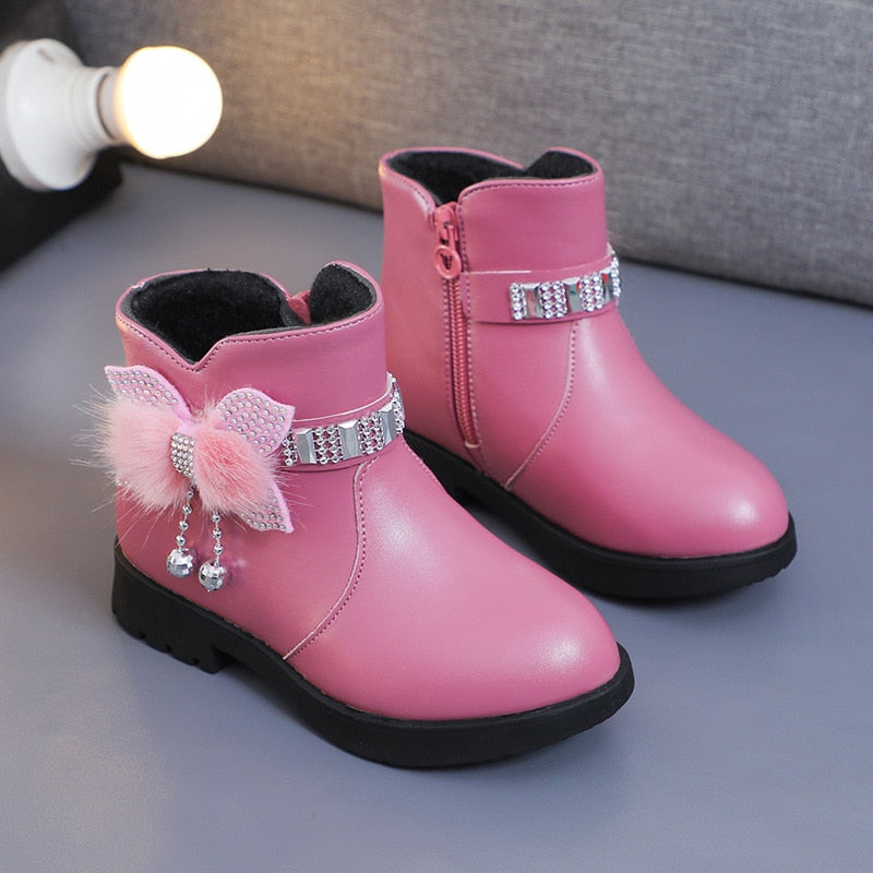 Shoes Girl Mid Length - Warm Leather Boots