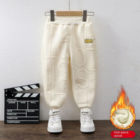 Thumbnail for Warm Pants Boy Girls -One Piece Fleece Trousers