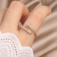 Thumbnail for Classic Korean Style Copper Zircon Ring