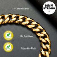 Thumbnail for Gold Link Chain Collar for Dogs