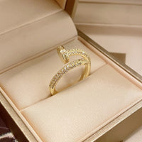 Thumbnail for Classic Korean Style Copper Zircon Ring