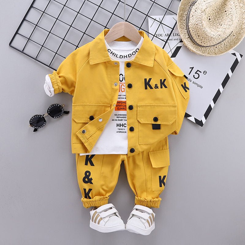 Baby Boys Jacket Suit T-Shirt Pants Spring Kids - NettPex