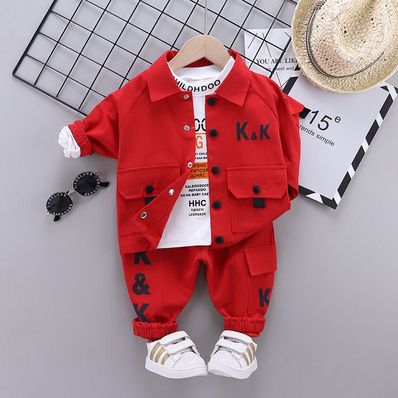 Baby Boys Jacket Suit T-Shirt Pants Spring Kids - NettPex