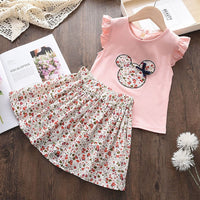 Thumbnail for Children Sets Chiffon Flowers Blue T-shirt+ Pants Girls Clothing Sets 3-7 Years - NetPex