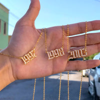 Thumbnail for Birth Year Number Necklace