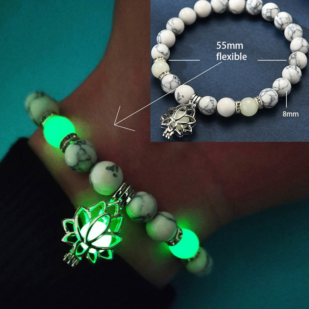 Natural Stone Bracelet- Glow In The Dark