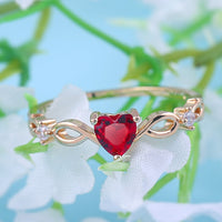 Thumbnail for Huitan Simple Heart Ring