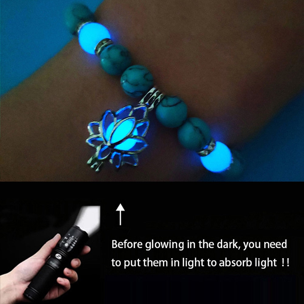 Natural Stone Bracelet- Glow In The Dark