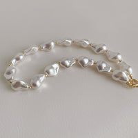 Thumbnail for Baroque Pearl Buckle Necklace