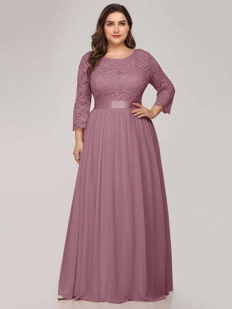 Evening Dress Long Luxury Elegant Robe - Plus Size - NettPex