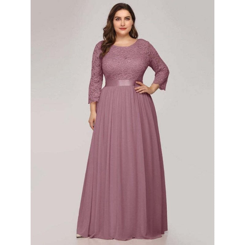 Evening Dress Long Luxury Elegant Robe - Plus Size - NettPex