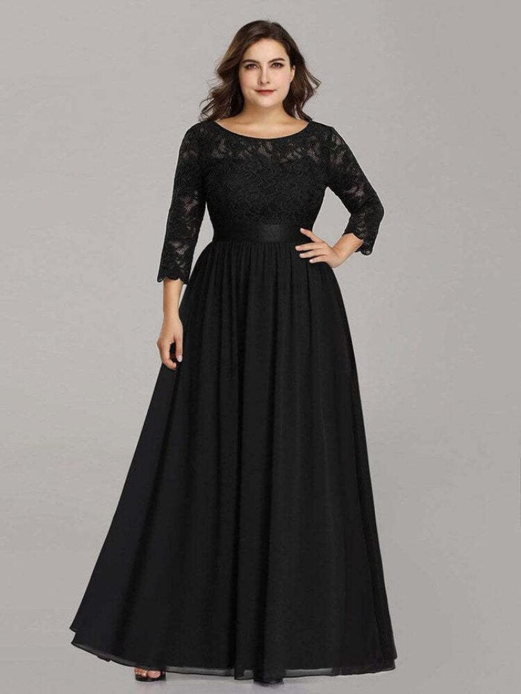 Evening Dress Long Luxury Elegant Robe - Plus Size - NettPex