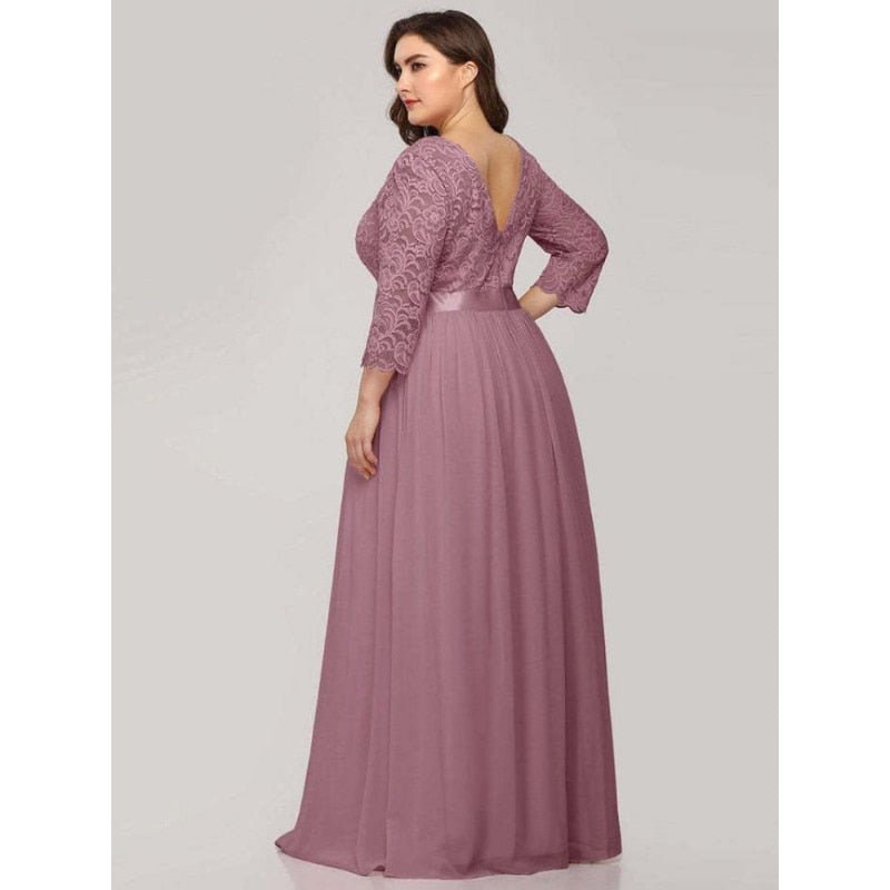 Evening Dress Long Luxury Elegant Robe - Plus Size - NettPex