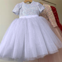 Thumbnail for Girls Princess Dress Sequin Lace Tulle Wedding Party - NetPex