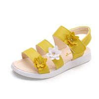 Thumbnail for Girls Sandals Gladiator Flowers Sweet Soft Children Beach Shoes - NetPex