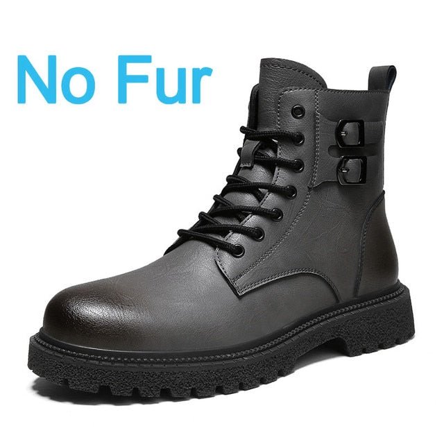 High-Quality Men's Ankle Leather Boots - NetPex