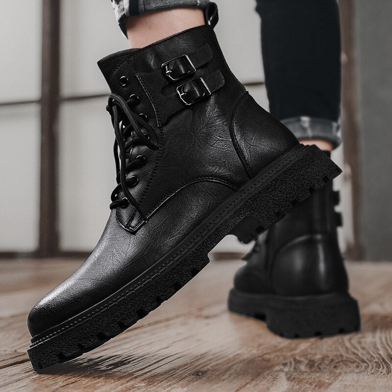 High-Quality Men's Ankle Leather Boots - NetPex