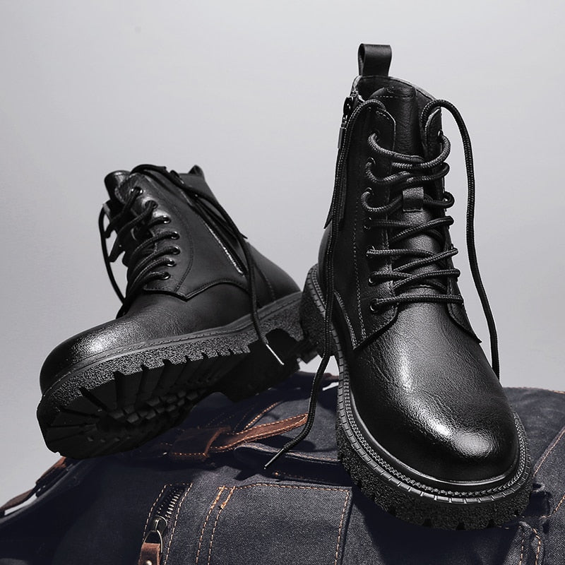 High-Quality Men's Ankle Leather Boots - NetPex