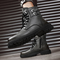 Thumbnail for High-Quality Men's Ankle Leather Boots - NetPex